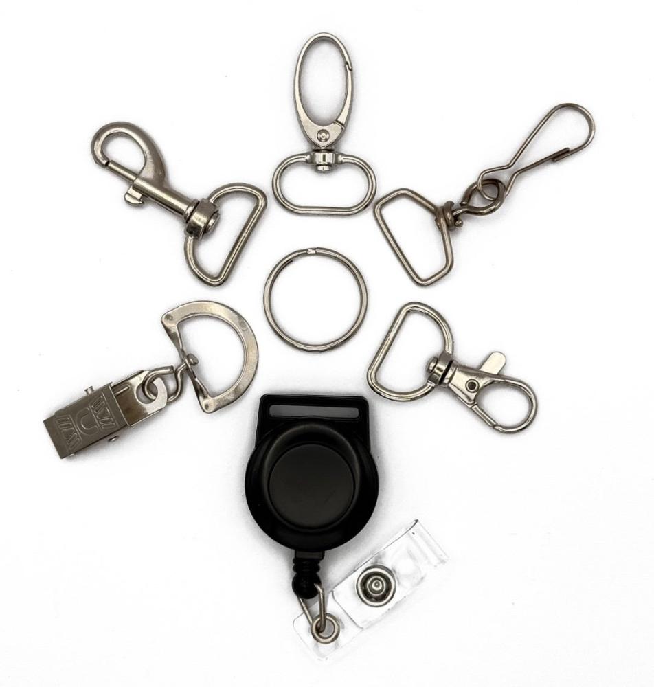 Popular lanyard fittings &mdash; clips and attachments