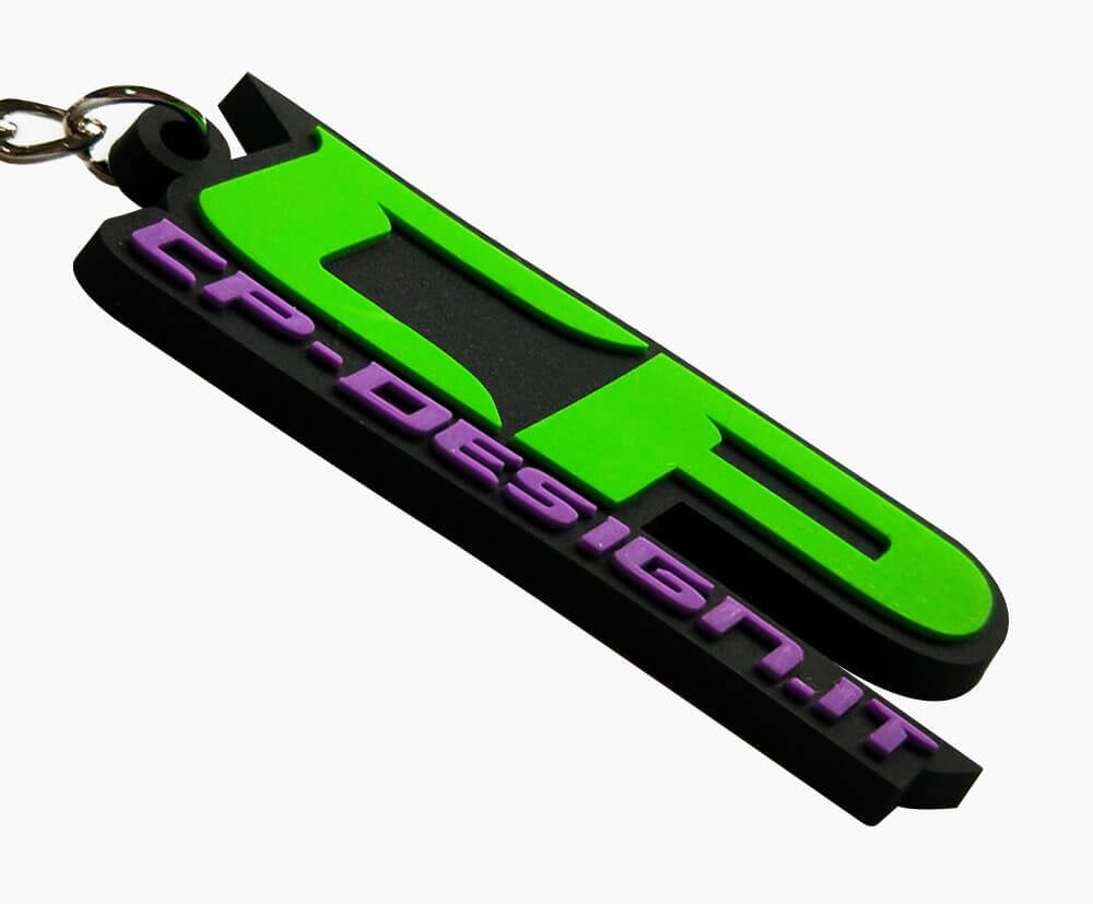 Green & purple neon PVC colour fill on black layer.