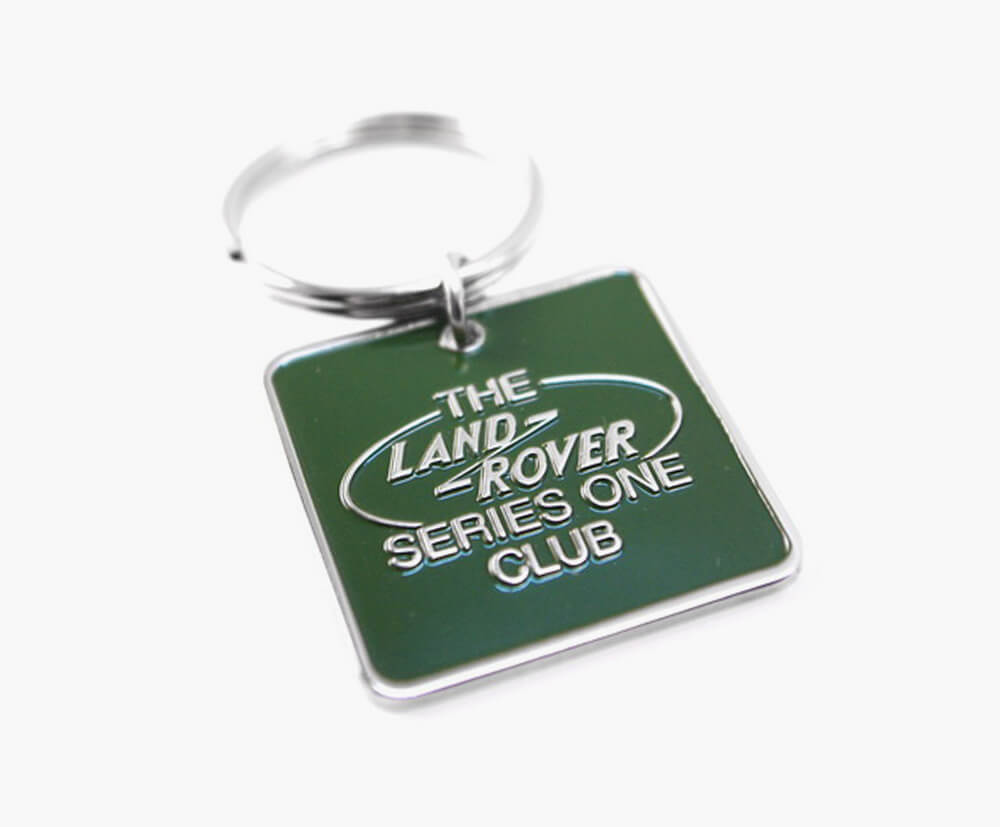 35x35mm square keyring with a 2mm thickness.