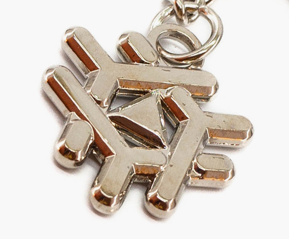 Silver plated 3D metal keyring- small zise option
