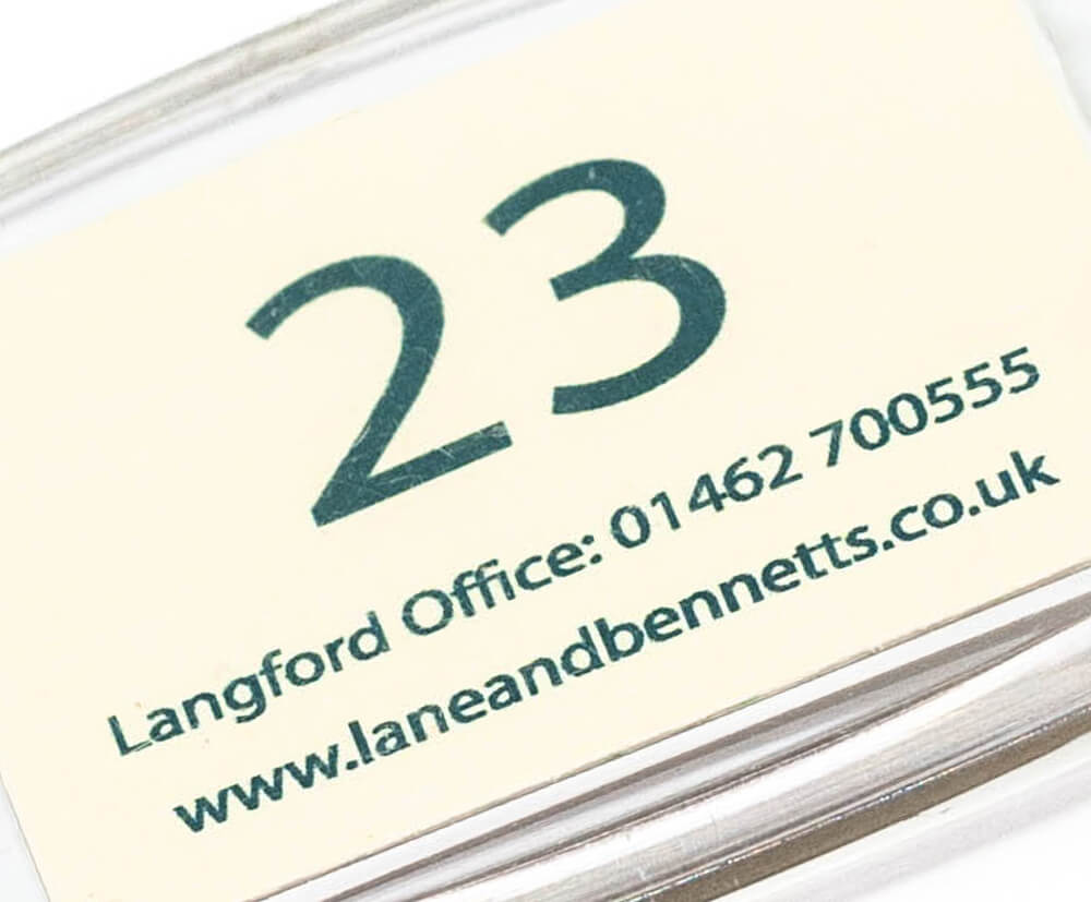 Add sequential numbering to your branded keyrings.