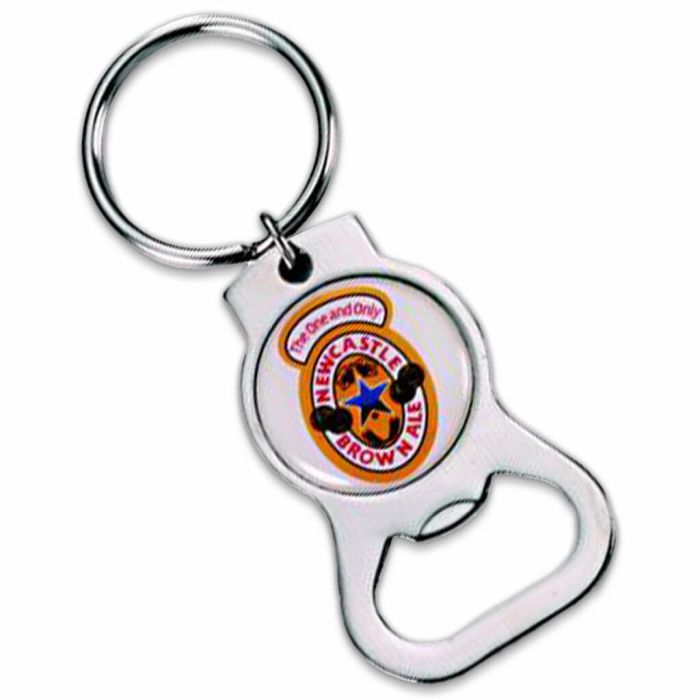 Full colour branded bottle opener keyring