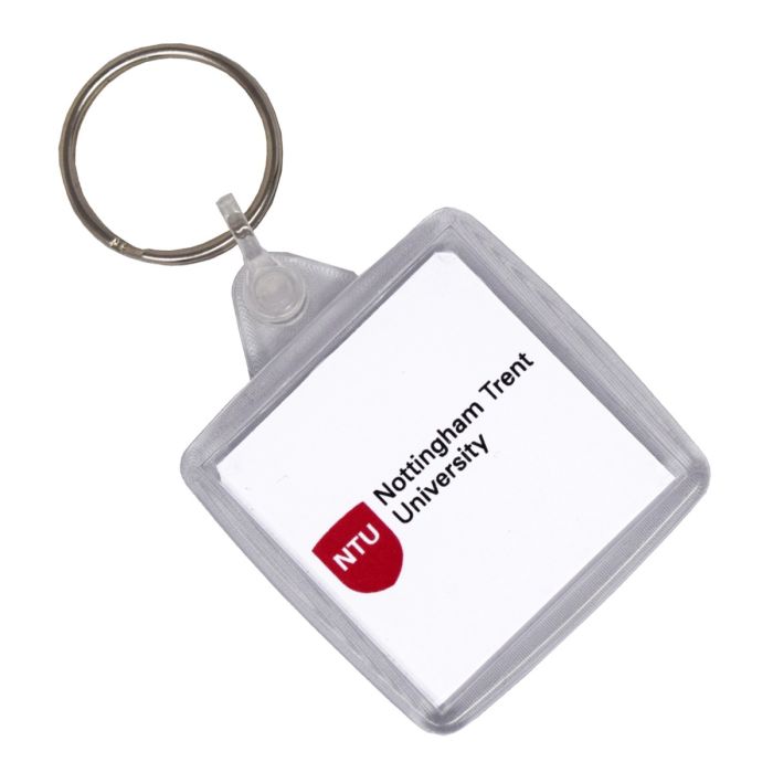 Full colour K10 square keyrings branded in up to full colour on both sides.