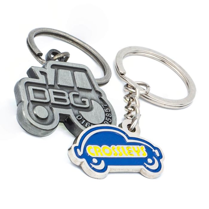 Mini car shaped keyrings custom made to your design.