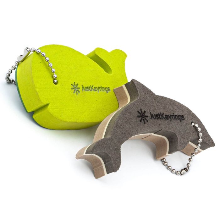 Colourful environmentally friendly flip-flop refurbished Keyrings.