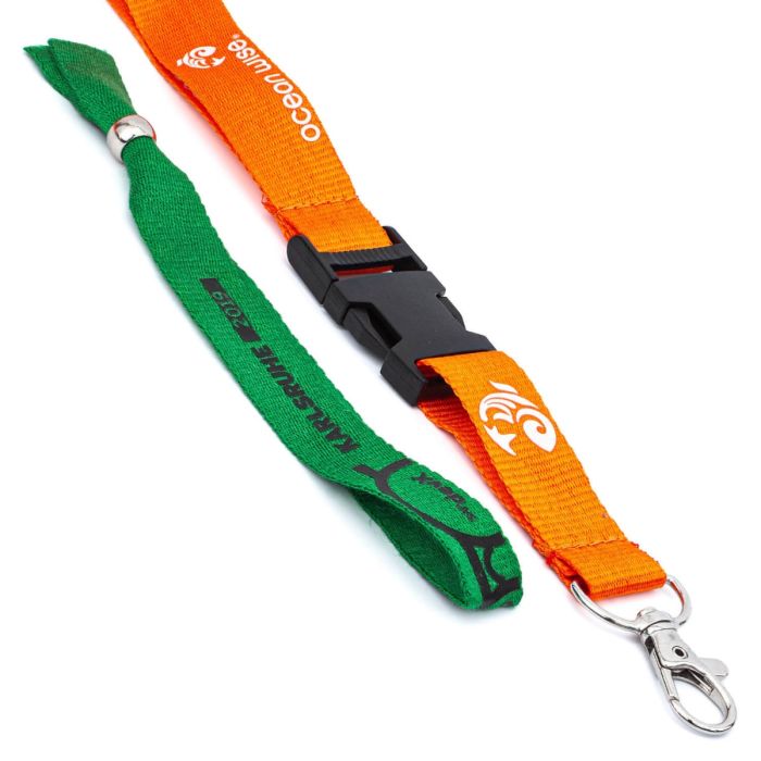 Recycled PET and bamboo fiber lanyards