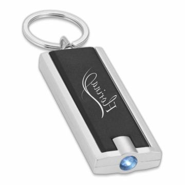 Black castor torch keyring printed