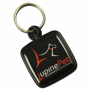 Black Doomed printed plastic keyring