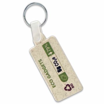 Corn Starch branded rectangle keyring