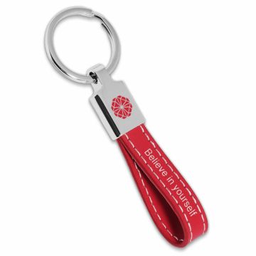 Sleek Alloy and Leather Keyrings