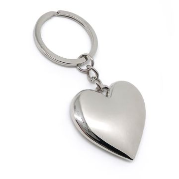 Classic Silver Heart Keyring