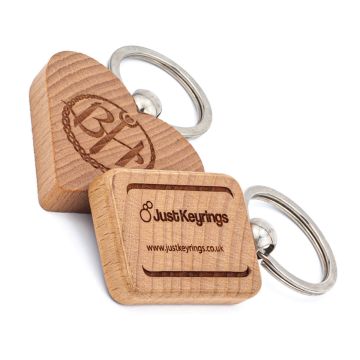 Thick quality engraved wooden keyrings