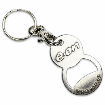 Embossed Bottle Opener Keyring made out of recycled car parts