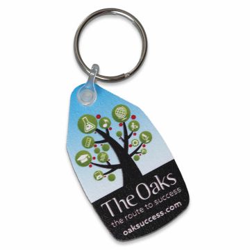 Foam printed keyring- Laser cut shape.