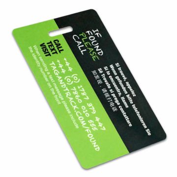 Larger plastic card keyrings, ideal for events.