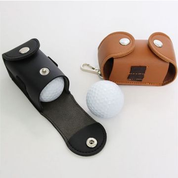 Leather Golf Ball Bag Keyrings