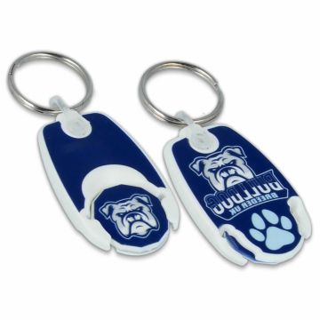 Custom printed pop coin trolley coin keyring