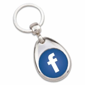 Budget, custom printed metal keyrings - full colour on one or two sides.