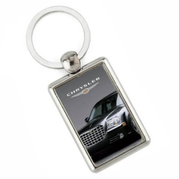 Rectangular metal keyrings printed in up to full colour on both sides.