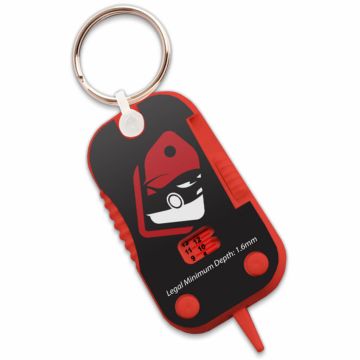 Red tyre depth gauge