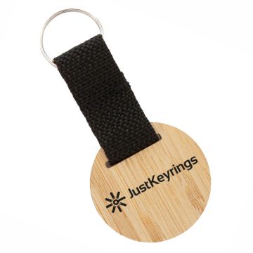 Shaped Strop Bamboo Wood Keyrings