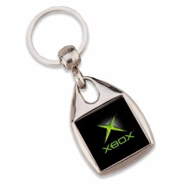 Square metal keyrings printed in up to full colour on both sides.