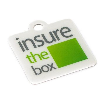 Square shaped plastic card keyring