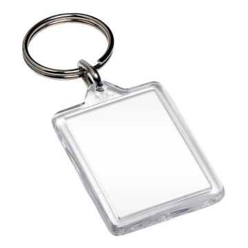 Y1 style blank plastic photo keychains ready for home print & assembly.
