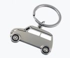 Miniature car promotional keyring with space for custom branding.