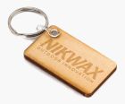 Cut-out laser engraved wooden keyrings made in the UK.