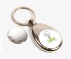 Custom printed golf ball marker keyrings