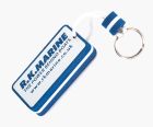 Floating foam keyrings custom shaped and branded with your logos and designs.