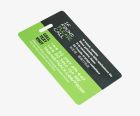 Larger plastic card keyrings, ideal for events.