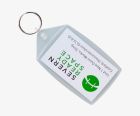 Large print area promotional keyring printed in up to full colour on one or two sides.