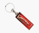 Custom printed oblong metal keyrings with full colour designs on front & back.