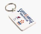 Rectangular keyrings printed on the front or back in up to full colour.