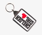 Eco branded keyrings - recycled plastic, large window keyfob printed with your custom design.