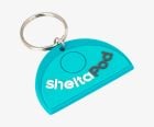 Example of custom PVC keyrings printed with your logos - 4 colour fills + standard attachment.