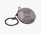 Promotional keyring with stainless steel calendar function.