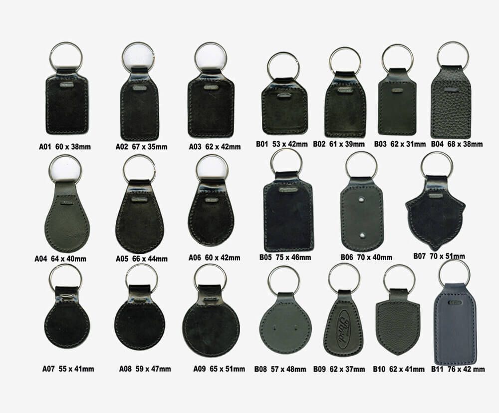 Custom Branded Leather Keyring Fobs
