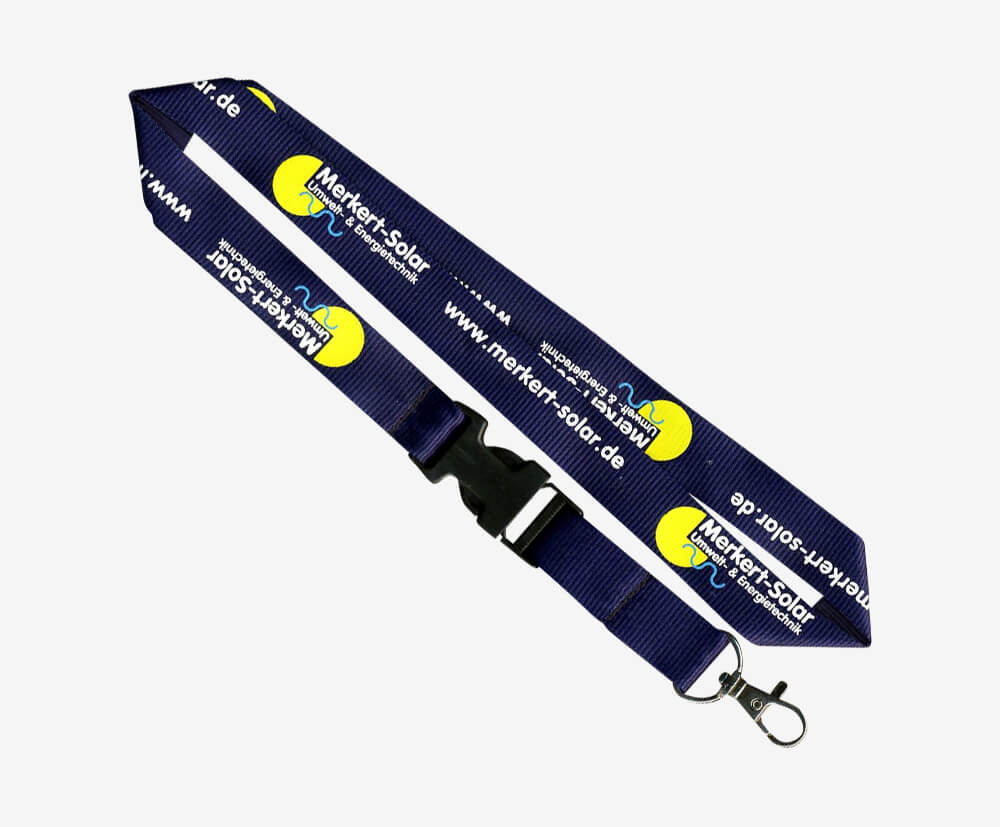 Stand out with 4 colour printed designs on polyester lanyards.