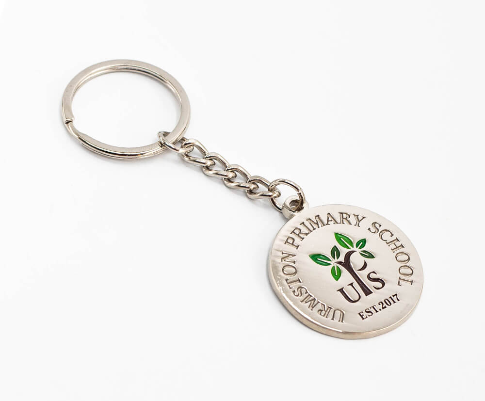 2mm thick 35mm diameter keyring example.