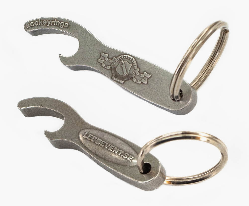 Bottle Opener + Trolley Coin keyrings Your Design Embossed