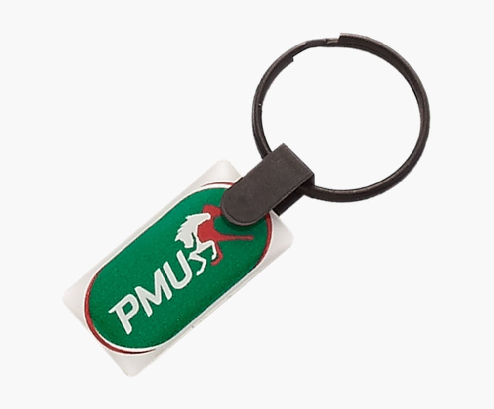 flexible square keyring - personalizable on both sides