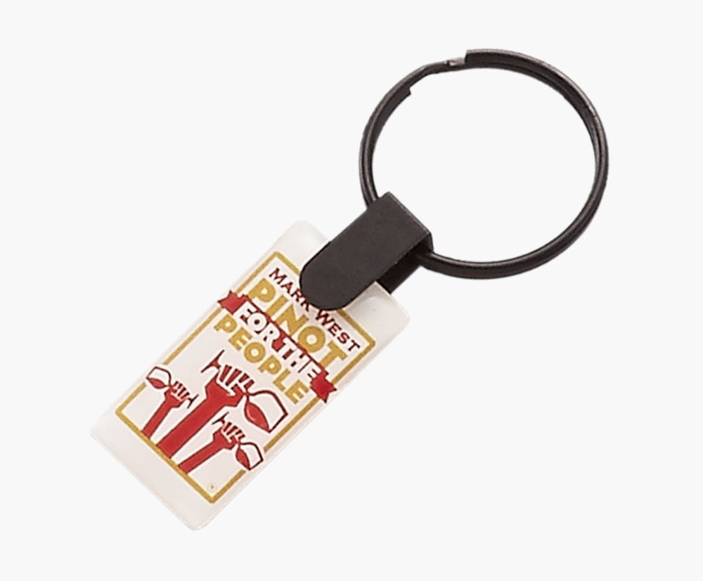promotional flexible square keyring - personalizable plastic keychain