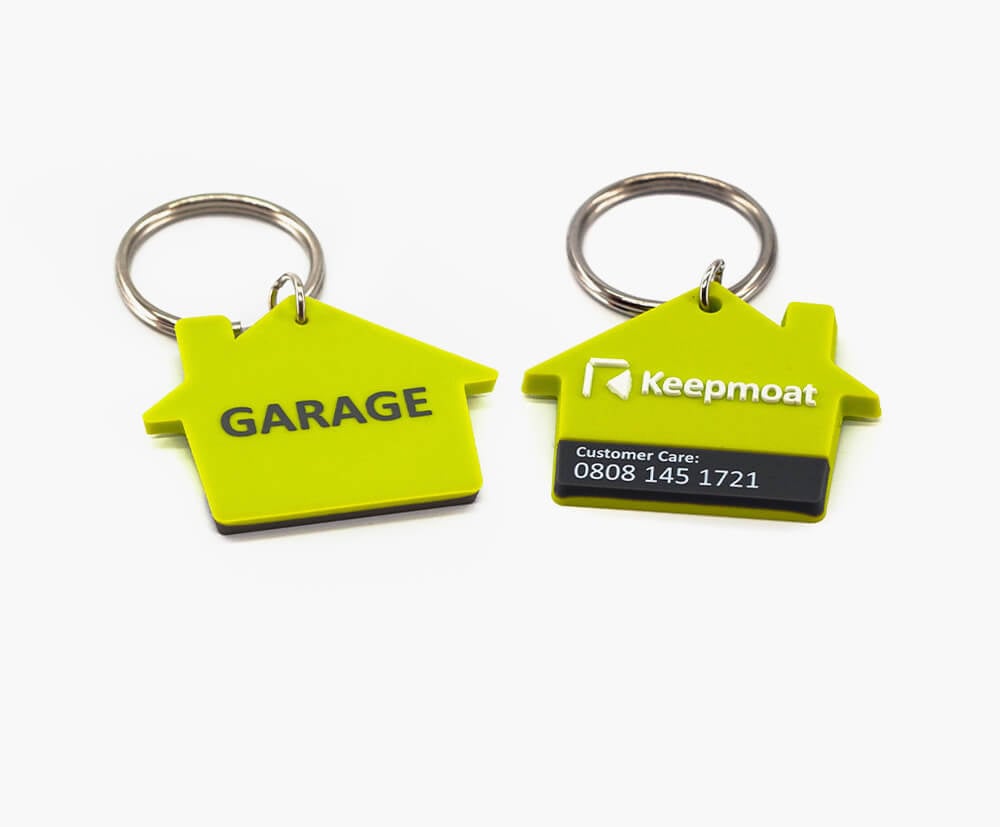 These keyrings fit comfortably into the 45 x 45mm design area. These examples are 4mm thick.