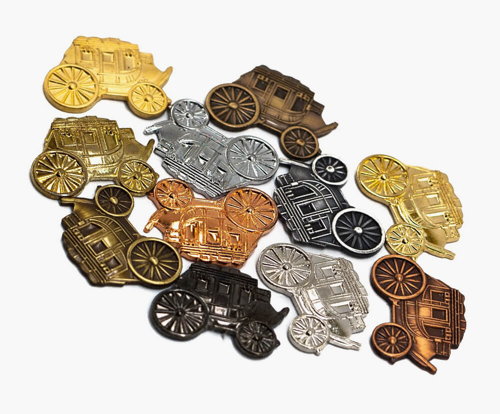 Variety of metal plating options for promotional keyrings.