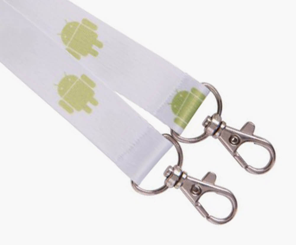 Double ended lobster clips on recyclable lanyards.