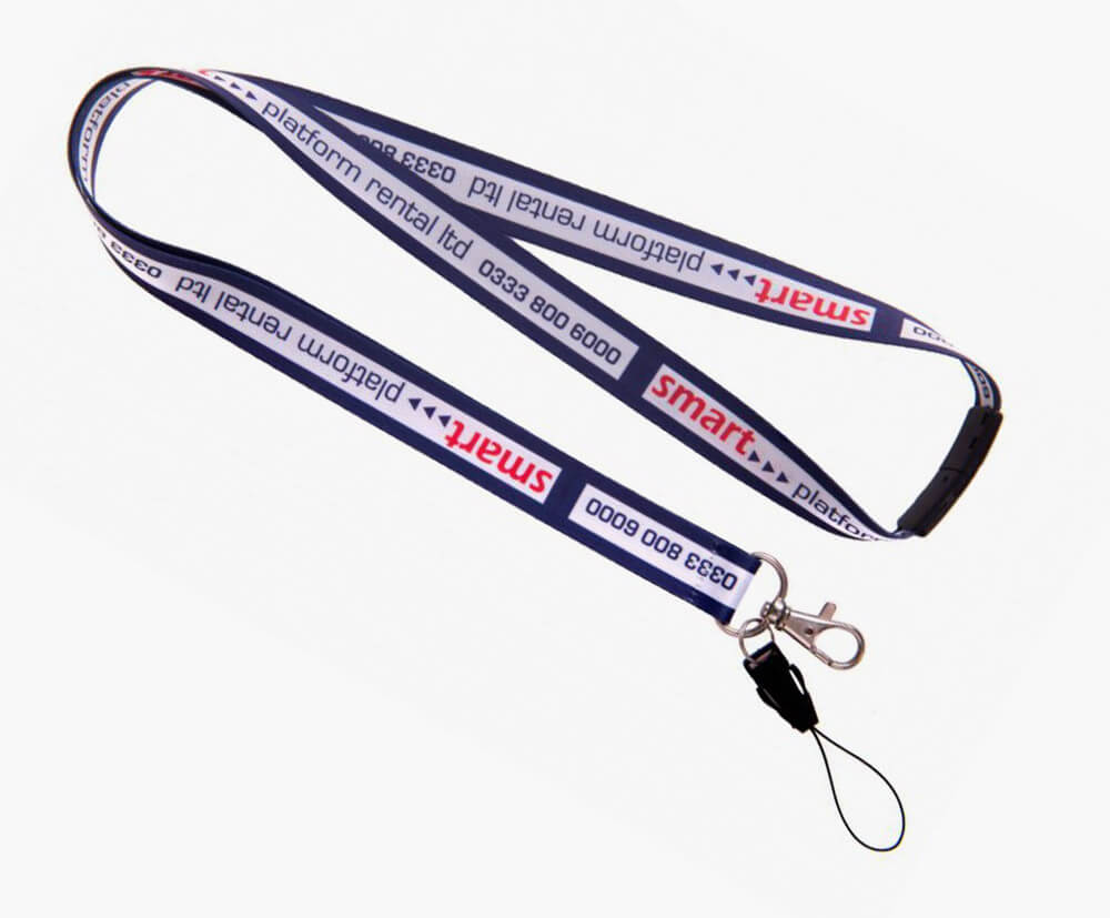 Full eco lanyards view with phone loop connecting string.