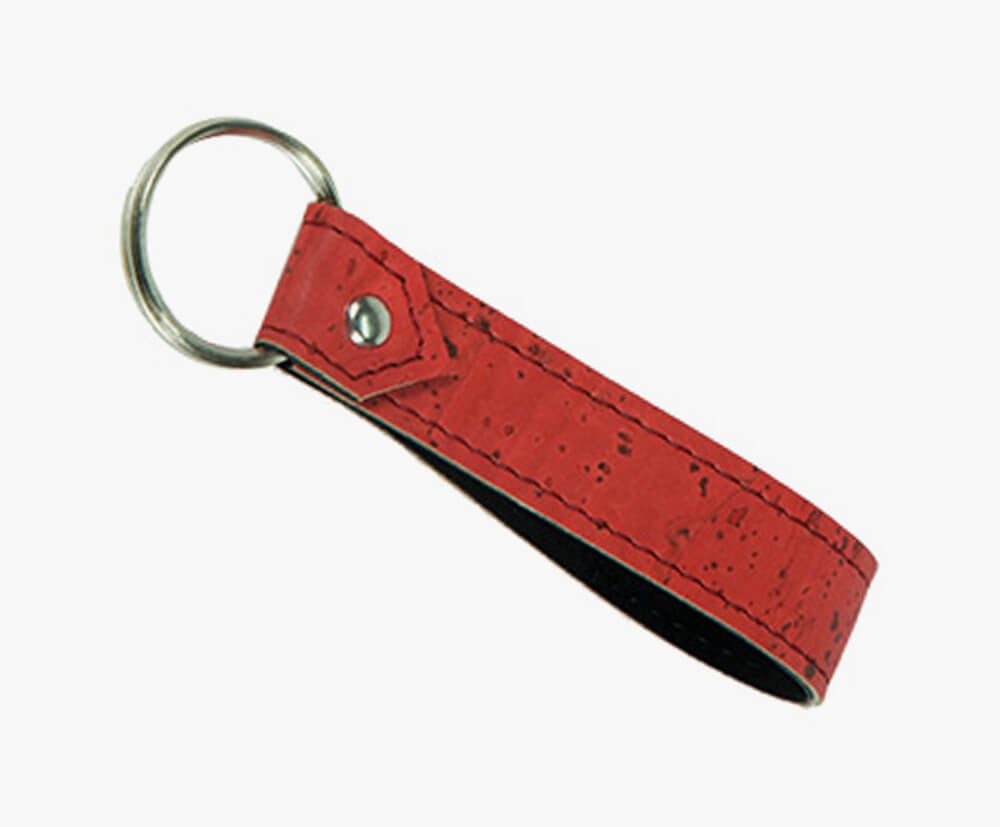 Take this as red, a sustainable cork keyring.
